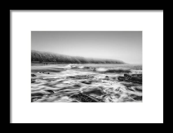 Beach Framed Print featuring the photograph Fog In The Sea by Fran Osuna