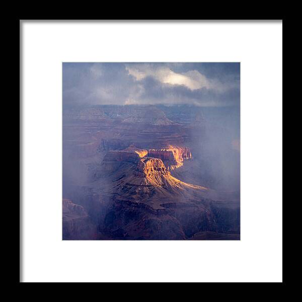 Grand Canyon Framed Print featuring the photograph Foggy Morning In Grand Canyon by Ning Lin