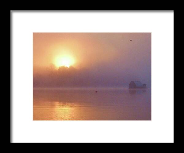 Sun Framed Print featuring the photograph Fogrise by Fred Bailey