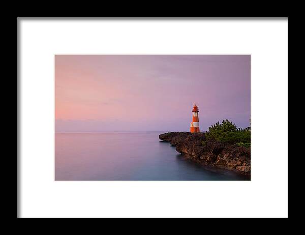 Tranquility Framed Print featuring the photograph Folly Point Lighthouse, Port Antonio by Douglas Pearson