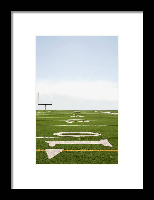 Viewpoint Framed Print featuring the photograph Football Field by Tetra Images - David Engelhardt