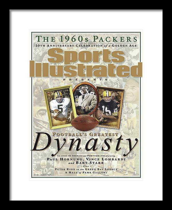 Celebration Framed Print featuring the photograph Footballs Greatest Dynasty The 1960s Packers Sports Illustrated Cover by Sports Illustrated