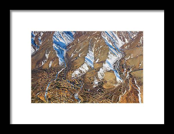 Aerial Photography Framed Print featuring the photograph Foothill Settlements by SR Green