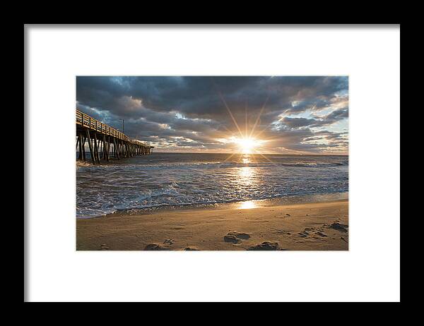 Virginia Beach Sunrise Framed Print featuring the photograph Virginia Beach Sunrise by Doug Ash