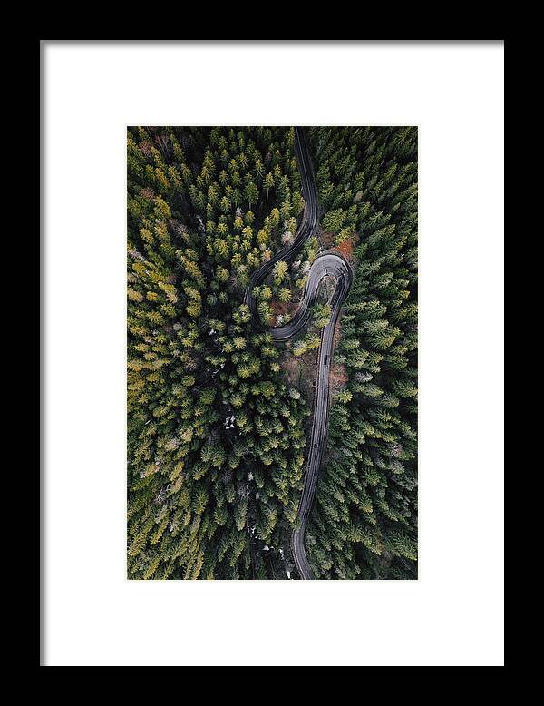 Drone Framed Print featuring the photograph Forest Vibes by Angyalosi Beta