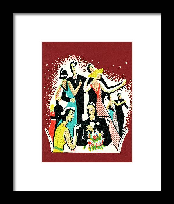 Activity Framed Print featuring the drawing Formal party by CSA Images