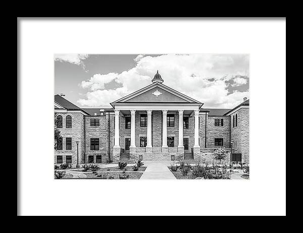 Fort Hays State Framed Print featuring the photograph Fort Hays State University Picken Hall by University Icons