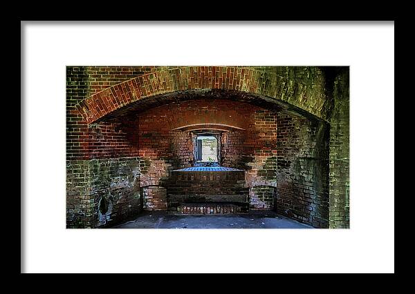 Casemate Framed Print featuring the photograph Fort Massachusetts Casemate by Susan Rissi Tregoning