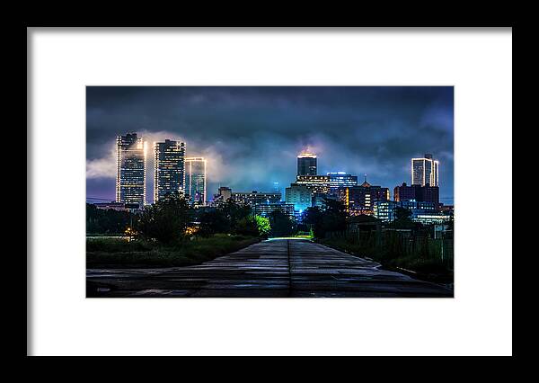 Texas Framed Print featuring the photograph Fort Worth Lights by David Morefield