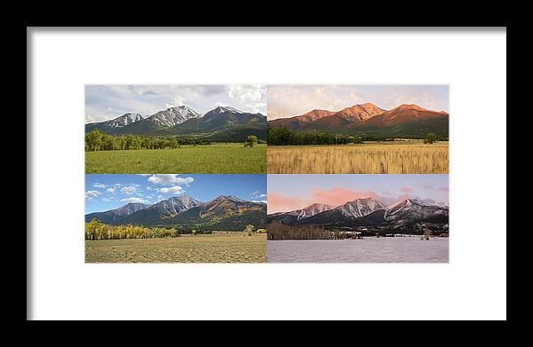 Four Seasons Framed Print featuring the photograph Four Seasons - Mt. Princeton by Aaron Spong