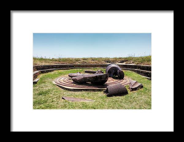 Rodman Framed Print featuring the photograph Fragments from a Rodman Cannon by Susan Rissi Tregoning