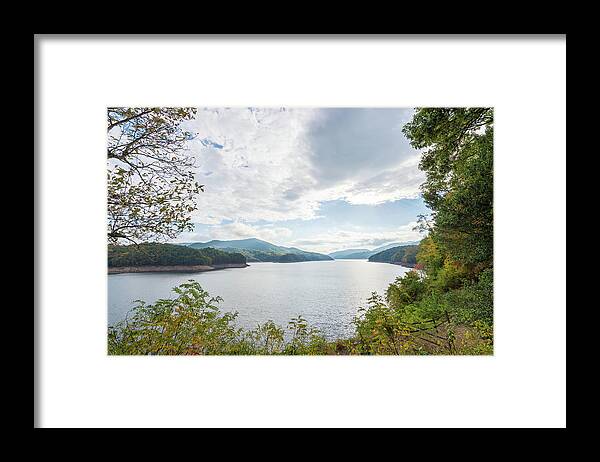 Clouds Framed Print featuring the photograph Framed Mountain Lake by Joe Leone