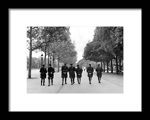 Following Framed Print featuring the photograph France Awaits General De Gaulles Speech by Fox Photos