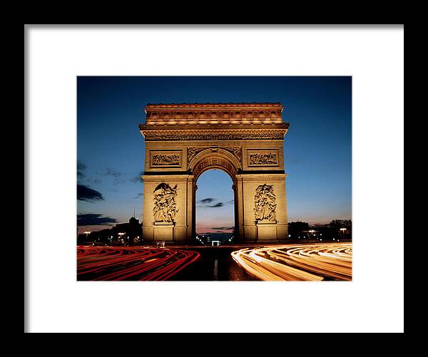 Arch Framed Print featuring the photograph France,paris,arc De Triomphe,light by Roger Wright