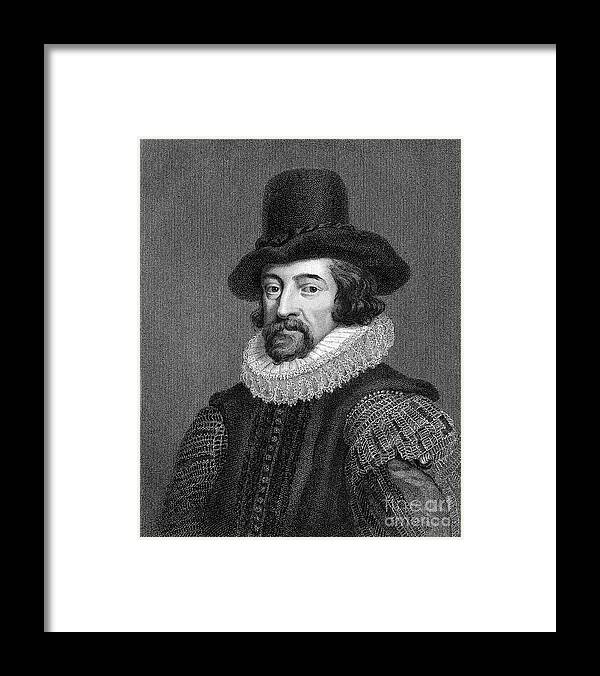 Engraving Framed Print featuring the drawing Francis Bacon, Viscount St Albans by Print Collector