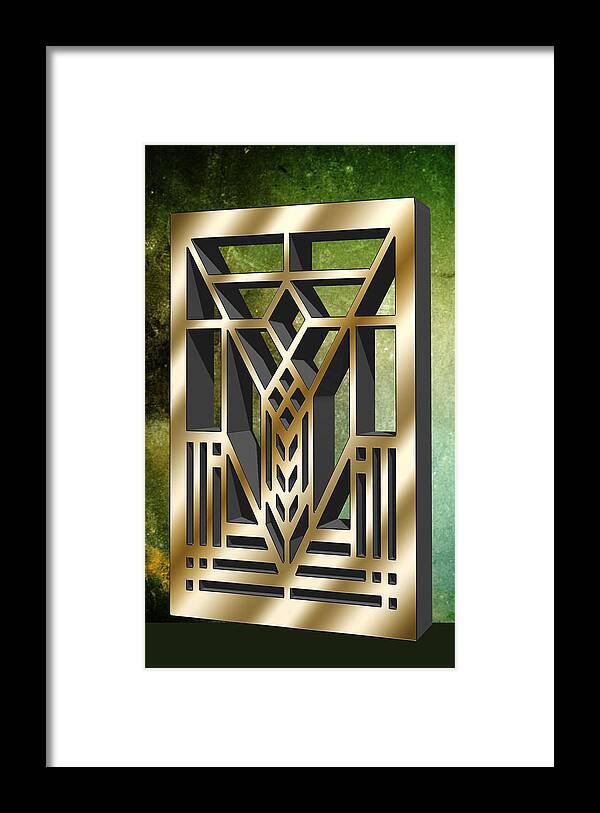 Staley Framed Print featuring the digital art Vertical Design 1 by Chuck Staley