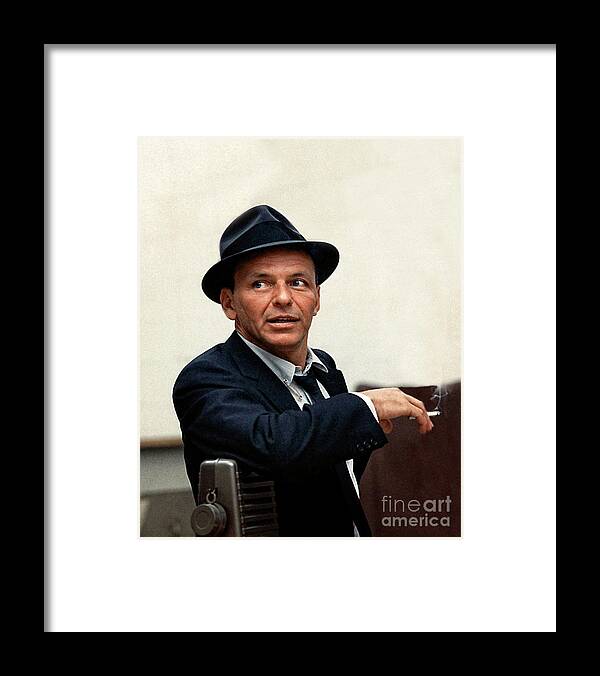 Sinatra Framed Print featuring the photograph Frank Sinatra at Capitol Records, 1953 by Doc Braham