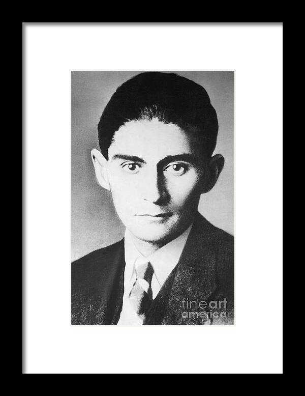 People Framed Print featuring the photograph Franz Kafka by Bettmann