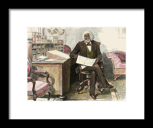 19th Century Framed Print featuring the photograph Frederick Douglass, American by Science Source