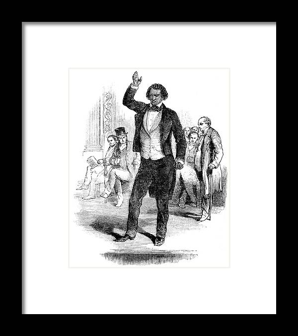 1846 Framed Print featuring the photograph Frederick Douglass Denouncing by Science Source