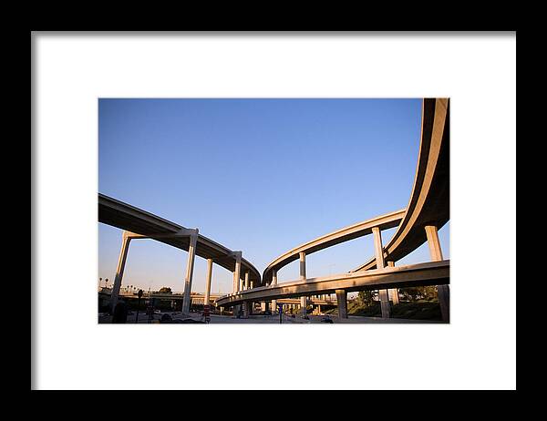 Drive Framed Print featuring the photograph Freeway Interchange by P wei