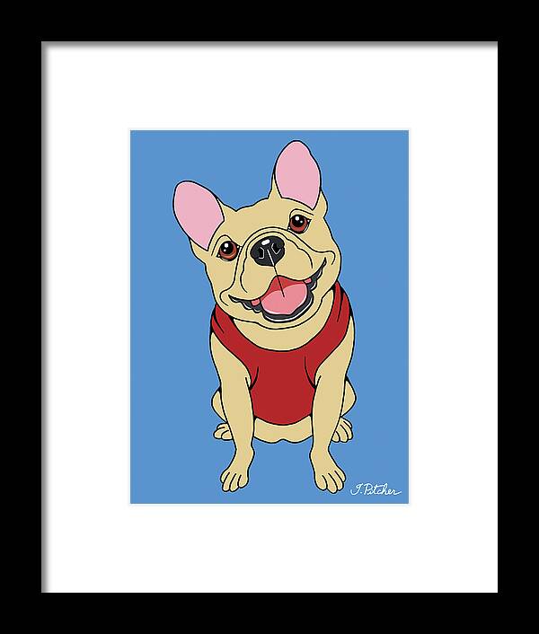 French Bulldog Framed Print featuring the mixed media French Bulldog by Tomoyo Pitcher