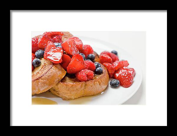 Breakfast Framed Print featuring the photograph French Toast With Berries And Maple by Inti St. Clair