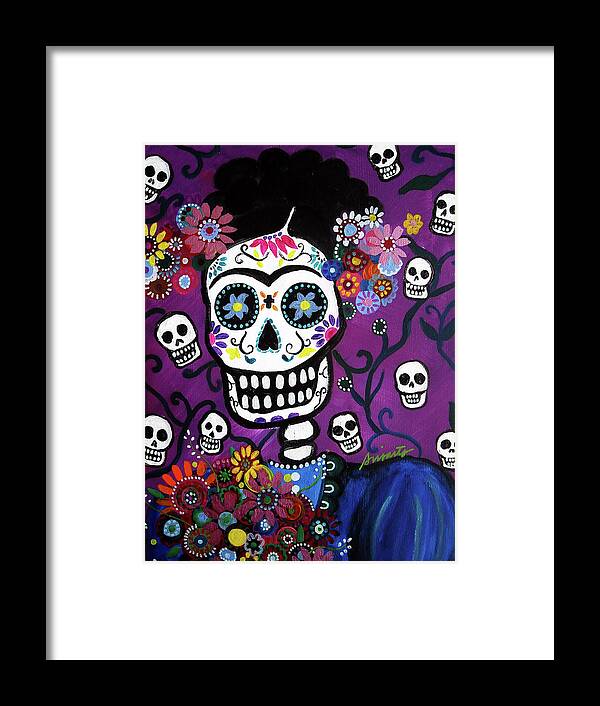 Frida Amor Framed Print featuring the painting Frida Amor by Prisarts