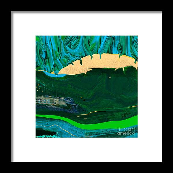 Square Framed Print featuring the mixed media A Wild Ride by Zsanan Studio
