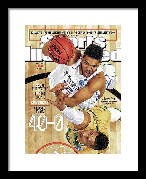 Magazine Cover Framed Print featuring the photograph From The Brink. To The Brink. Kentucky Closes In On Sports Illustrated Cover by Sports Illustrated