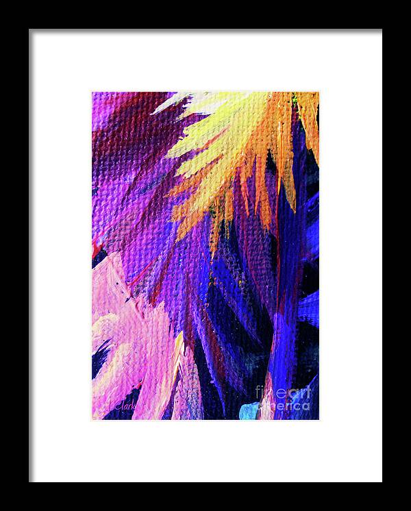 Abstract Framed Print featuring the painting Fronds by John Clark
