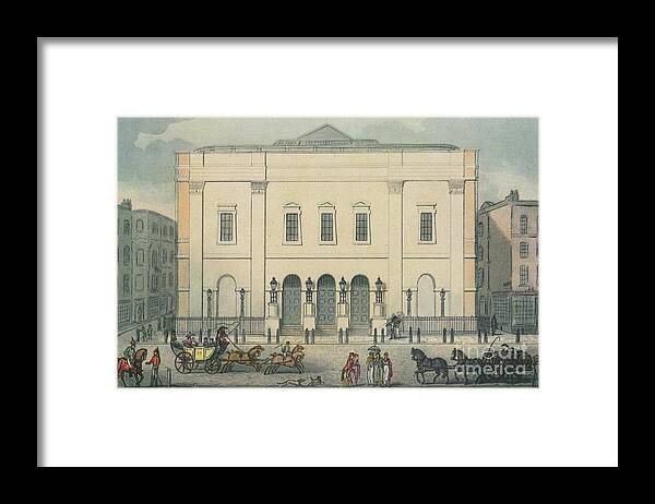 Royalty Framed Print featuring the drawing Front View Of The Theatre Royal Drury by Print Collector
