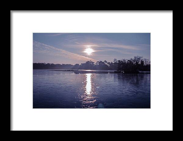 Lake Framed Print featuring the photograph Frozen by Claire Lowe