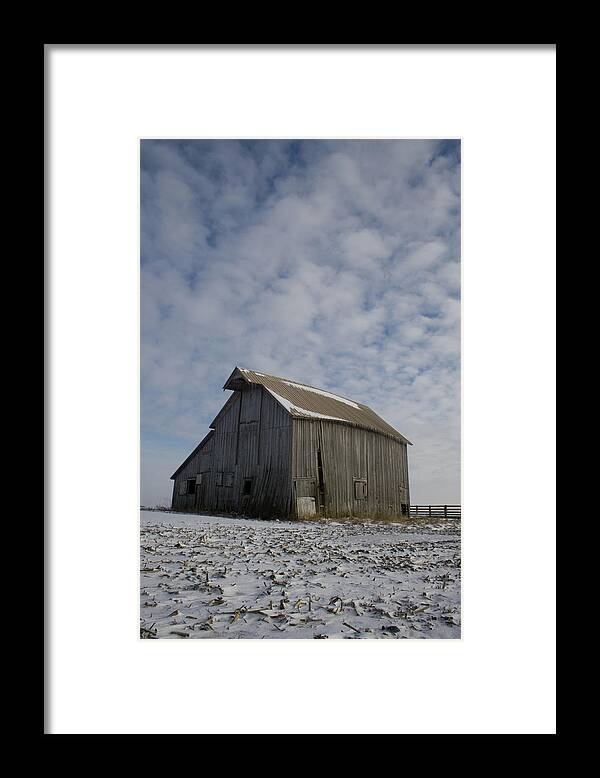 Frozen Dusting Barn Framed Print featuring the photograph Frozen Dusting Barn by Dylan Punke