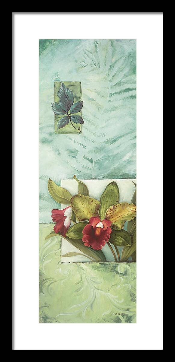 Orchid Framed Print featuring the painting Full Orchid Duo 1 by Lisa Audit