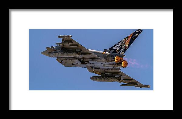 Eurofighter Framed Print featuring the photograph Full Power Tiger by Luis Andre Pereira