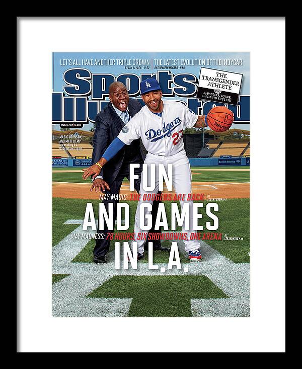 Magazine Cover Framed Print featuring the photograph Fun And Games In L.a. Sports Illustrated Cover by Sports Illustrated