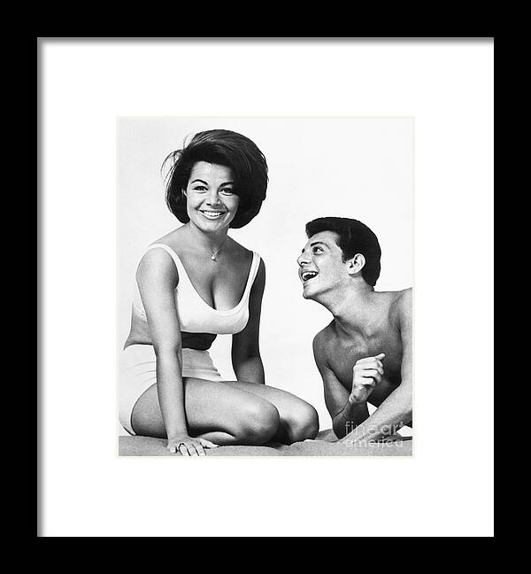 Annette Funicello Framed Print featuring the photograph Funicello And Avalon In Beach Party by Bettmann