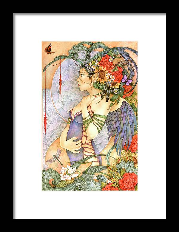 Gaia Framed Print featuring the painting Gaia by Linda Ravenscroft