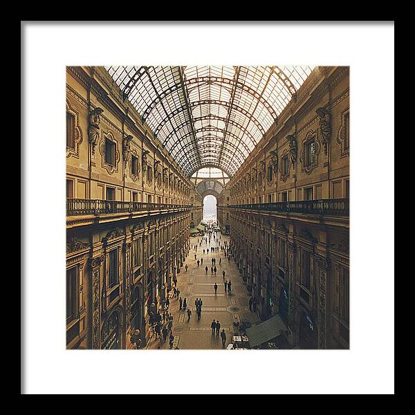 Galleria Vittorio Emanuele Ii Framed Print featuring the photograph Galleria Vittorio Emanuele II by Slim Aarons