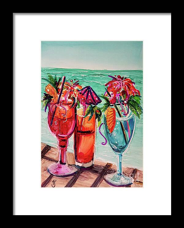 Alcohol Ink Framed Print featuring the mixed media Gal's Afternoon Out by Francine Dufour Jones