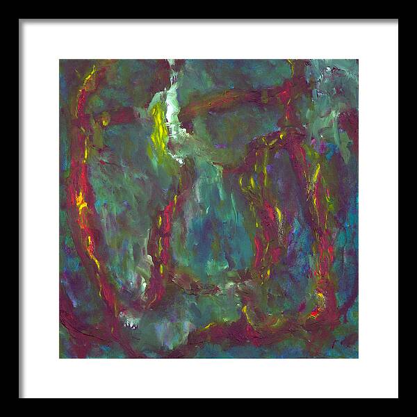 Gamma29 Framed Print featuring the painting Gamma #29 Abstract by Sensory Art House
