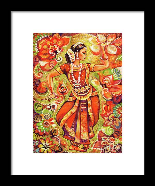 Beautiful Indian Woman Framed Print featuring the painting Ganges Flower by Eva Campbell