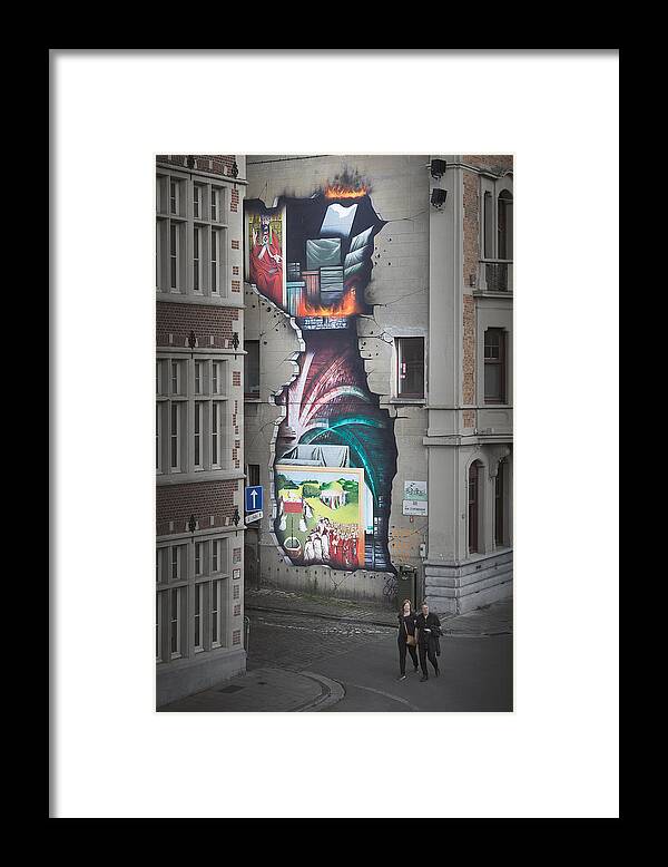 Gante Framed Print featuring the photograph Gante Street by Oskar Baglietto