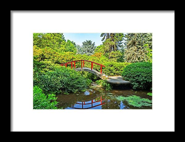 Garden Bridge 1 Framed Print featuring the photograph Garden Bridge 1 by Tammy Wetzel