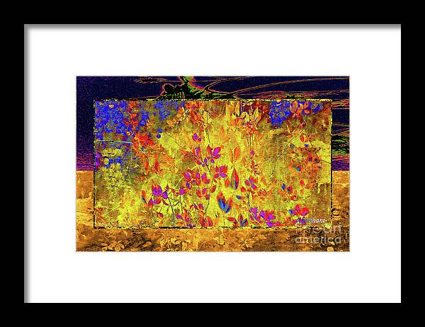 Inspired Framed Print featuring the digital art Garden of Grace and Resilience by Aberjhani