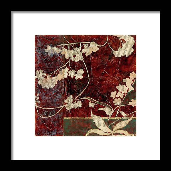Botanical & Floral Framed Print featuring the painting Garden Whimsy I by Jennifer Goldberger