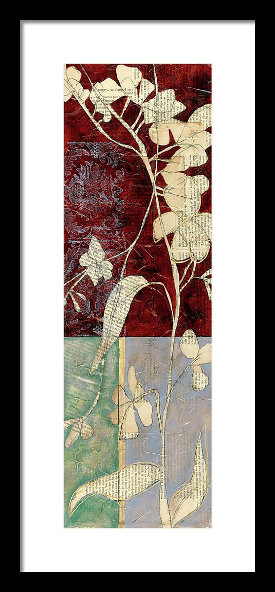Botanical & Floral Framed Print featuring the painting Garden Whimsy V by Jennifer Goldberger
