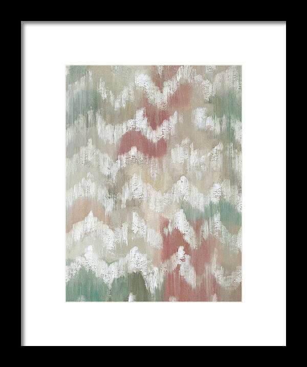Decorative Elements Framed Print featuring the painting Gardenia Ikat I by Chariklia Zarris