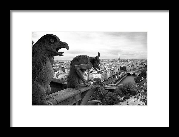Gargoyles Framed Print featuring the photograph Gargoyles by Chris Bliss
